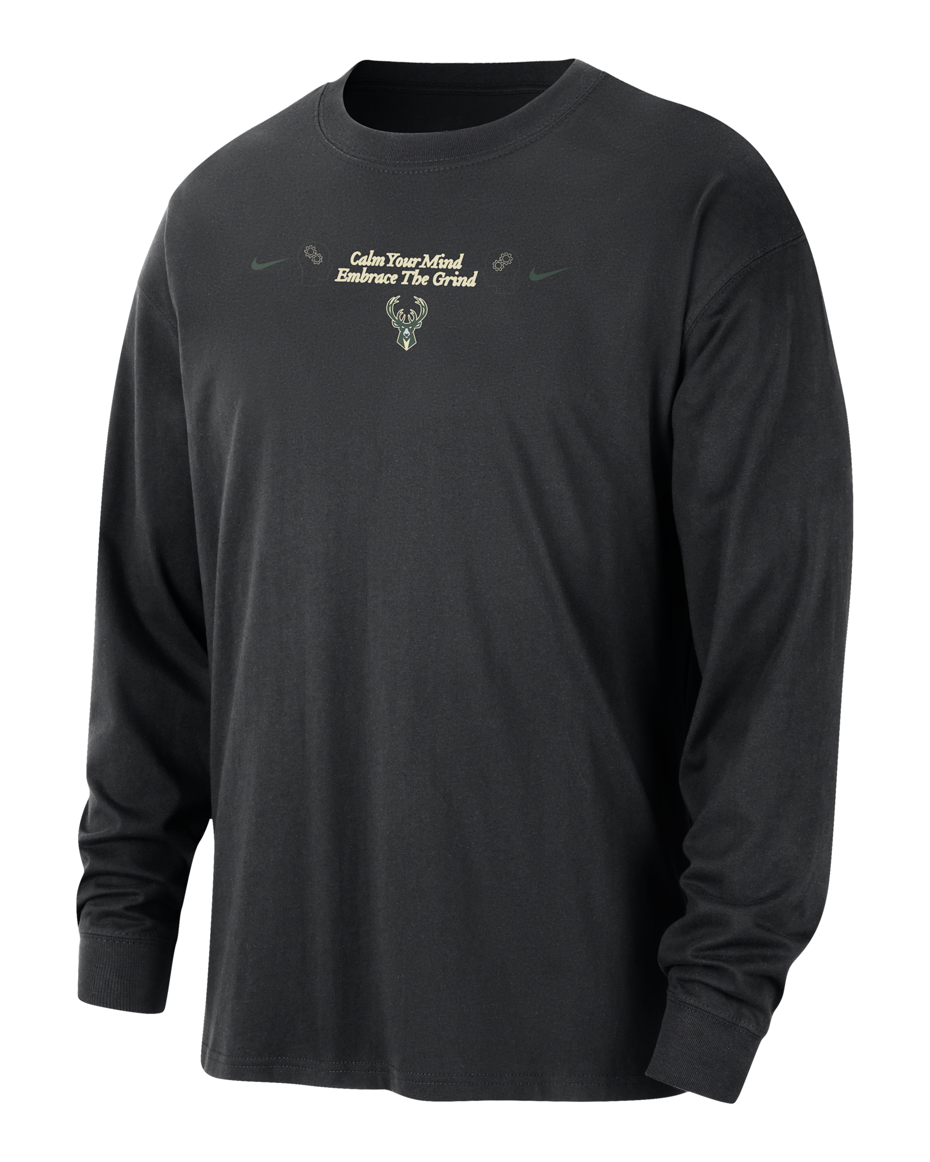 Milwaukee Bucks Courtside Men's Nike NBA Max90 Long-Sleeve T-Shirt